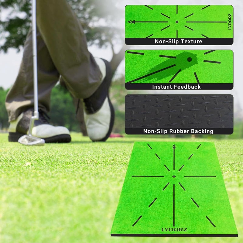 LYDARZ Portable Golf Swing Turf Mat – Lightweight Golf Practice Mat with Instant Feedback, Indoor and Outdoor Training Aid, Ideal Gift for Golfers - Image 2